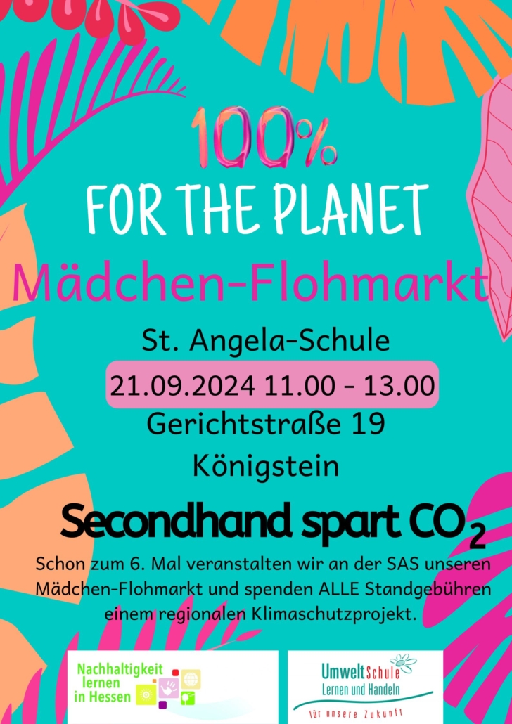 Mädchenflohmarkt der St.-Angela-Schule zugunsten des Klimaschutzes